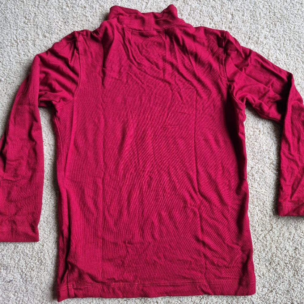 NWOT Juicy Couture Red 3/4 Sleeve Stretchy Mock Turtleneck Top Size S - Picture 4 of 4